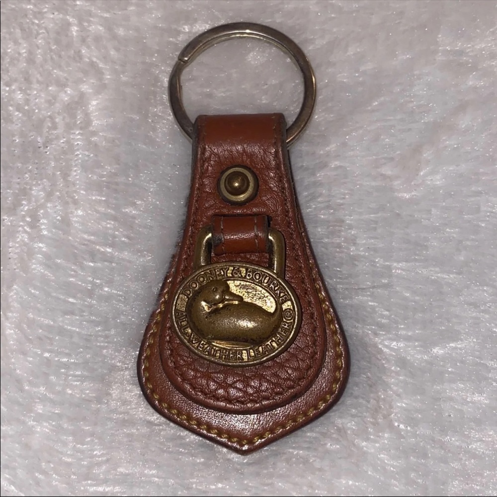Dooney & Bourke Brass &  Leather Keychain